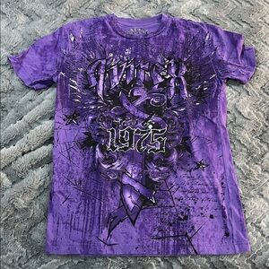 Avirex Purple Graphic Kids Tee